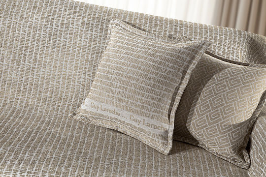 Guy Laroche Parfait Покривка За Двуместен Диван 2 Страни Шенил 180x250см Натурален