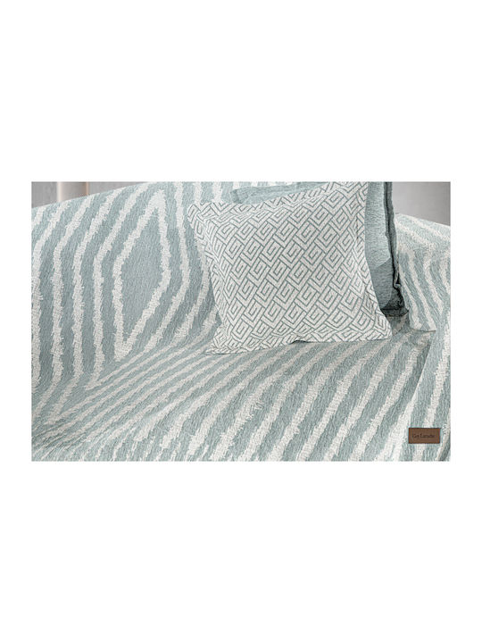 Guy Laroche Norton Sesselüberwurf Zwei Seiten Chenille 180x150cm Ocean