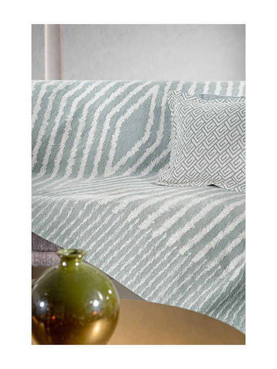 Guy Laroche Norton Sesselüberwurf Zwei Seiten Chenille 180x150cm Ocean