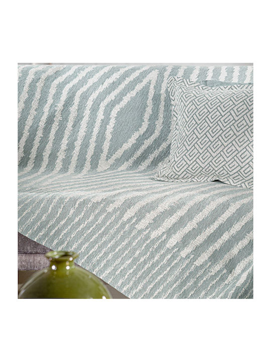 Guy Laroche Norton Sesselüberwurf Zwei Seiten Chenille 180x150cm Ocean