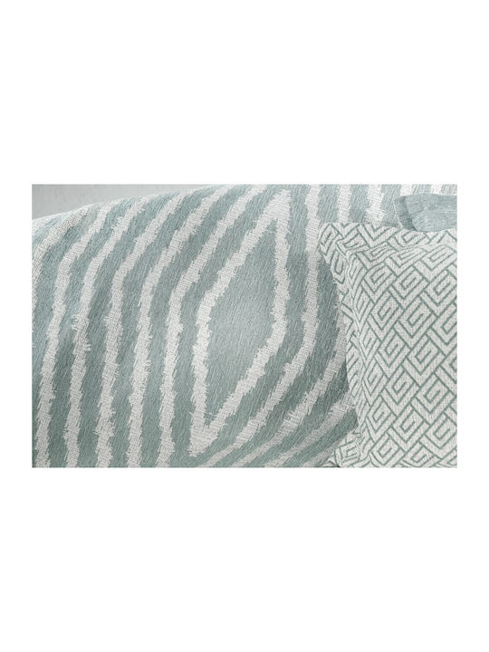 Guy Laroche Norton Sesselüberwurf Zwei Seiten Chenille 180x150cm Ocean