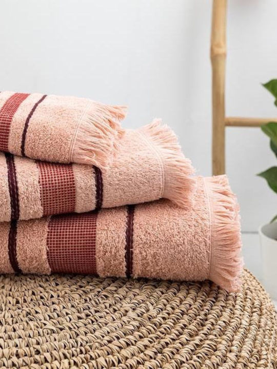 Palamaiki 3pc Bath Towel Set Nepal Rose Weight 500gr/m²