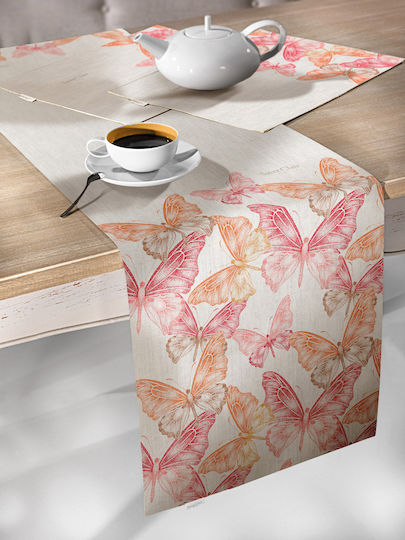 Saint Clair Τραπεζομάντηλο Αλέκιαστο 1031 Coral 145x180εκ.