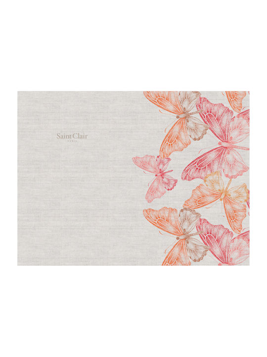 Saint Clair Τραπεζομάντηλο Αλέκιαστο 1031 Coral 145x180εκ.