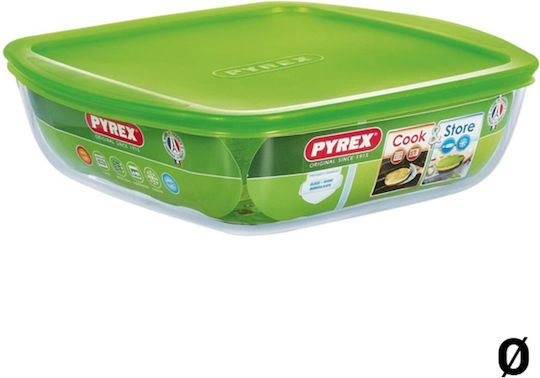 Pyrex Lunchbox Glas Green Geeignet für die Mikrowelle 1250ml 1Stück