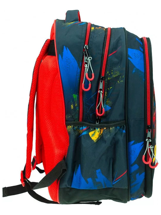 Gim Spiderman Blue Net School Bag Backpack Elementary, Elementary in Blue color