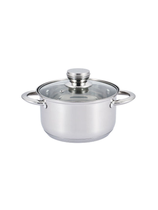 Rosberg Βαθιά Ανοξείδωτη Κατσαρόλα 4.5lt / 22cm