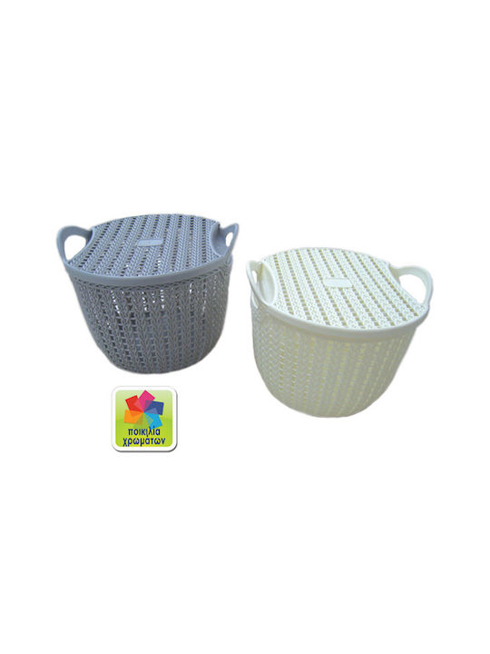 AGC Aufbewahrungskorb Kunststoff mit Deckel Braun 20x14x15cm 1Stück