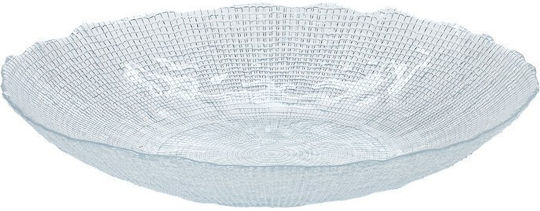 Cryspo Trio Φρουτιέρα Γυάλινη Διάφανη 33x33x5εκ.