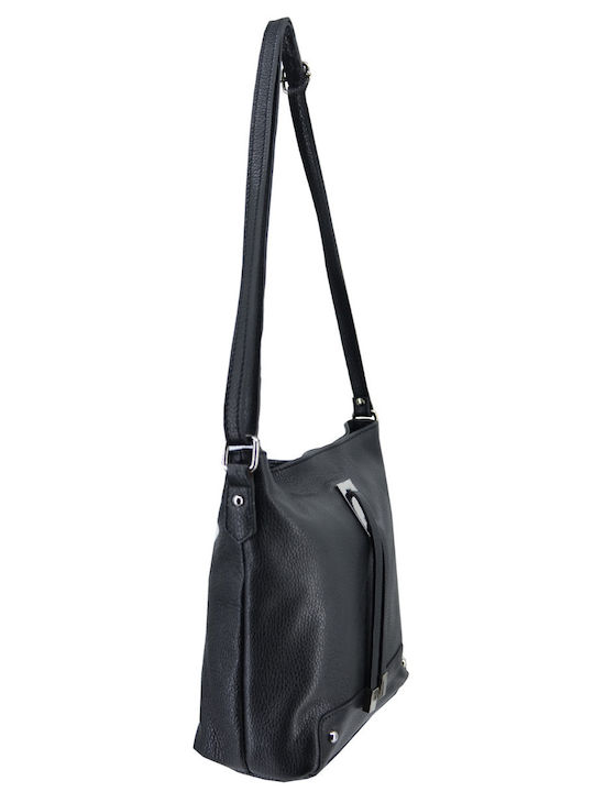 Leather 100 WOMEN'S LEATHER BAG CODE: 33-BAG-2402-21 (BLACK)