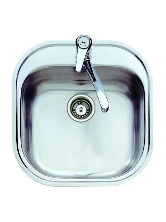 Teka Stylo 1C Ένθετος Νεροχύτης Inox Σατινέ Μ46.5xΠ48.5cm Ασημί