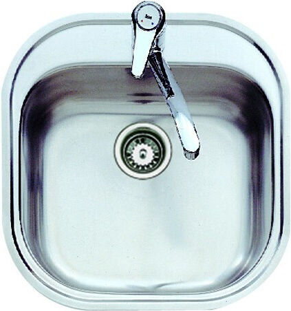 Teka Stylo 1C Ένθετος Νεροχύτης Inox Σατινέ Μ46.5xΠ48.5cm Ασημί
