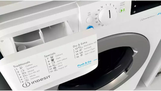 Indesit Πλυντήριο-Στεγνωτήριο Ρούχων 10kg/7kg Ατμού 1600 Στροφές
