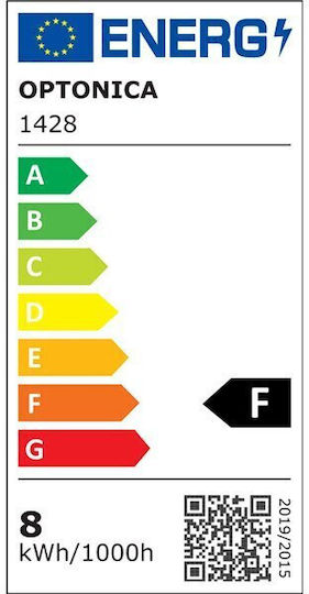 Optonica Bec LED 8W 113mm pentru Soclu E14 și Formă C37 Alb rece 710lm