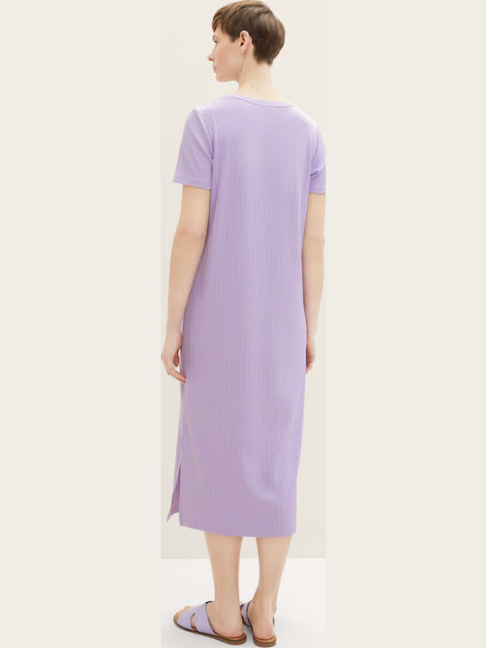 Sommer Midi Kleid mit Schlitz Lila