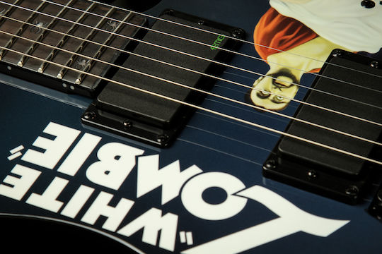 ESP LTD KH-WZ White Zombie Electric Guitar Stratocaster with HH Pickup Configuration Black