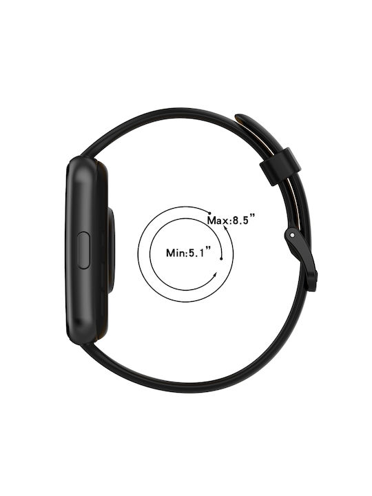 Λουράκι Σιλικόνης Μαύρο/Λευκό (Huawei Watch Fit 2)