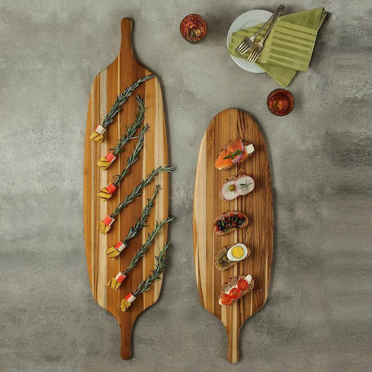 TeakHaus Canoe Schneidebrett Hölzernes Braun 54.6x27.9cm 1Stück