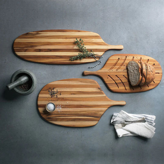 TeakHaus Canoe Schneidebrett Hölzernes Braun 54.6x27.9cm 1Stück