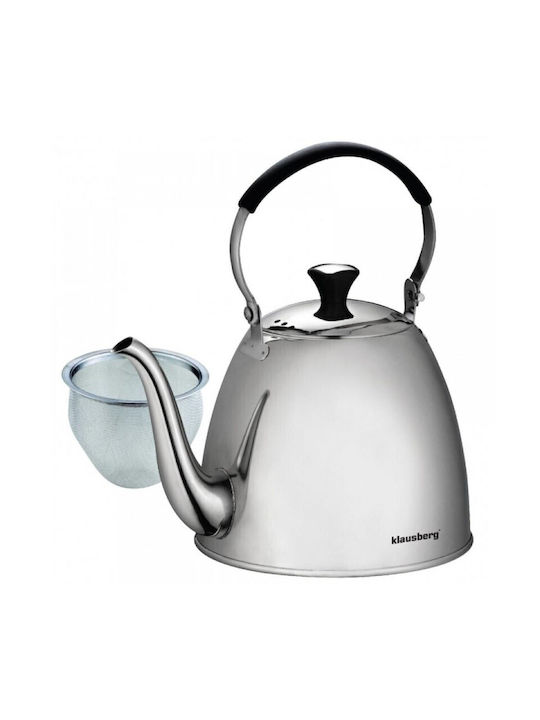 Kettle with Filter Stainless Steel in Silver Color 1100ml