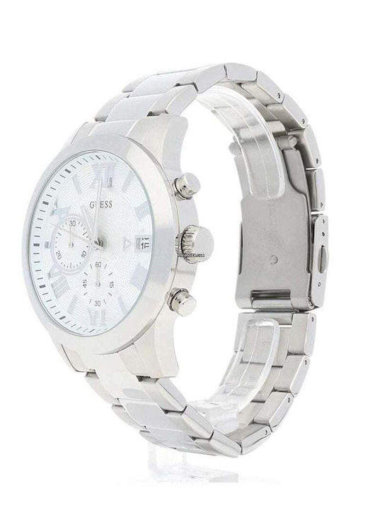 Guess Men's Watch 42mm Chronograph Battery with Silver Metal Bracelet