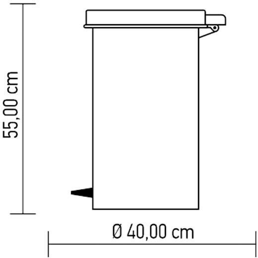 Cyclops Waste Bin Waste Plastic with Pedal Black 35lt 1pcs Cyclops Waste Bin Waste Plastic with Pedal Black 35lt 1pcs