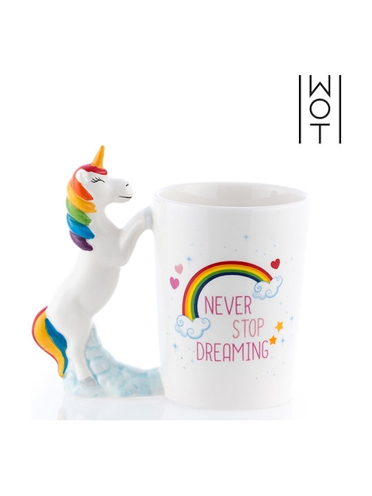 Wagon Trend Never Stop Dreaming Unicorn Mug White 300ml V0300690