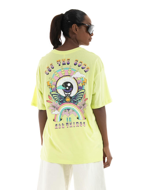 Only Women's Oversized T-shirt Yellow