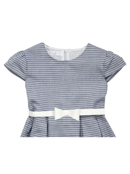 Funky Kids Dress Striped Short Sleeve Blue