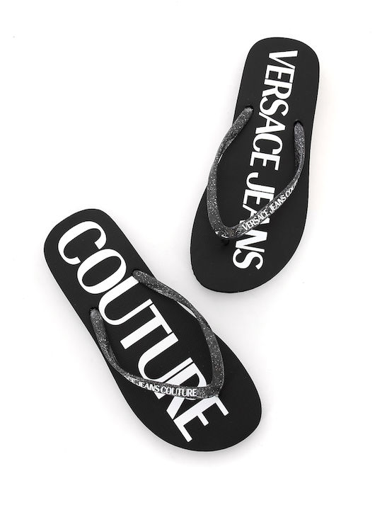 Versace Women's Flip Flops Black