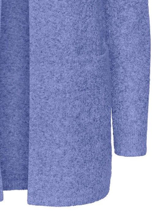 Vero Moda Long Women's Knitted Cardigan Purple