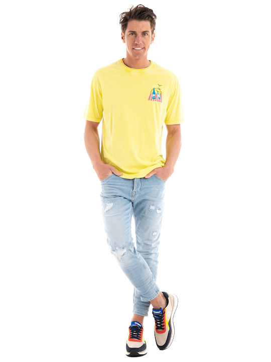 Scotch & Soda Washed Tee Men's Short Sleeve T-shirt Yellow