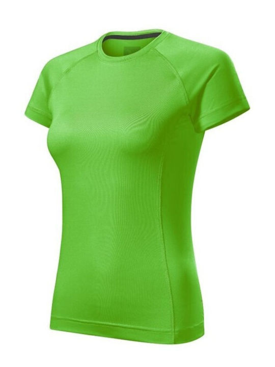 Malfini Femeiesc Tricou Promotional Mânecă Scurtă în Verde Culore