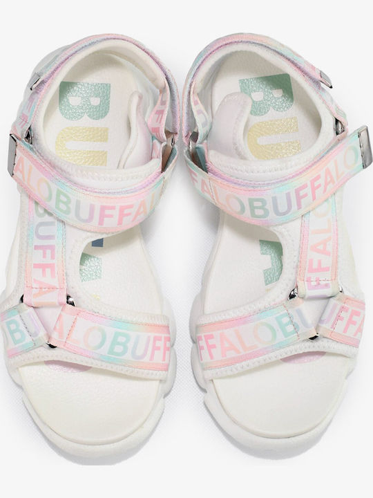 Flache Damen Sandalen Flatforms Weiß