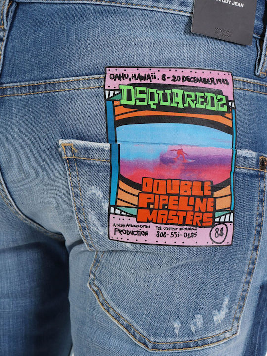 Cool Guy Pantaloni Jeans pentru Bărbați Albastru