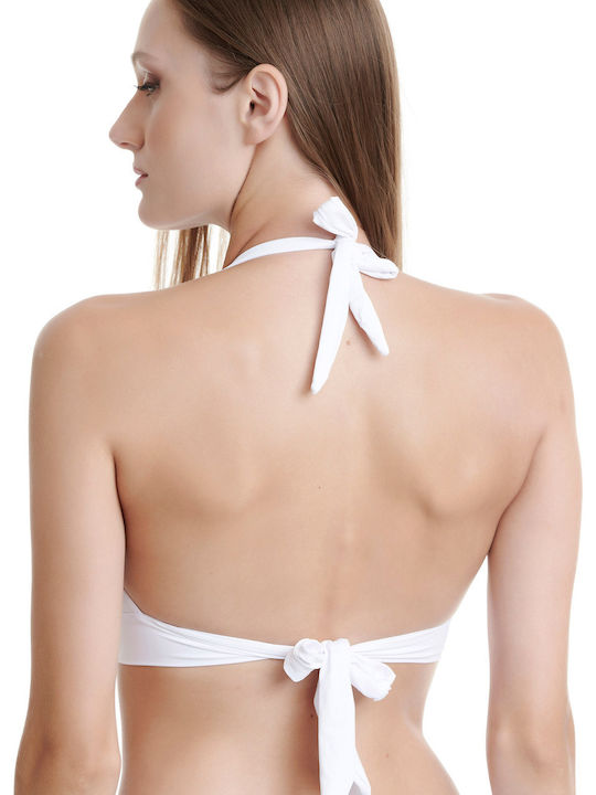 Erka Mare Triangle Bikini Top White