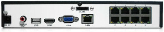 Reolink Überwachungs-Videorekorder NVR 8 Kanäle mit Auflösung 4K PoE 2TB -> PoE 2TB RLN8-410-2T