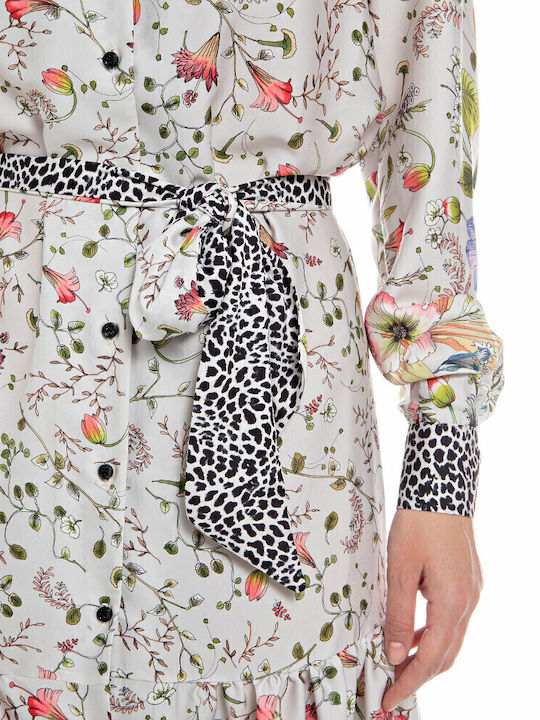 Summer Midi Shirt Dress Beige