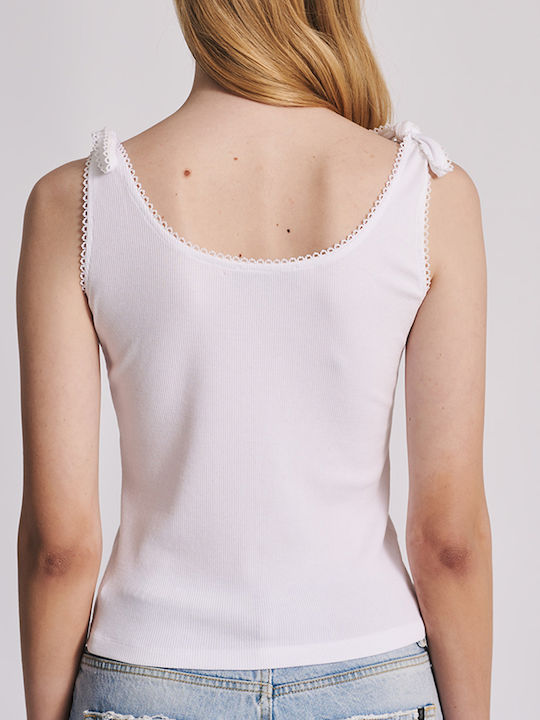 Staff Tessa Women's Summer Blouse Sleeveless White