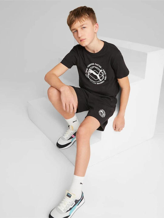 Sportliche Kinder-Shorts/Bermudas Active Schwarz