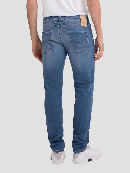 Replay Hyperflex Men's Jeans Pants Elastic Slim Fit Blue