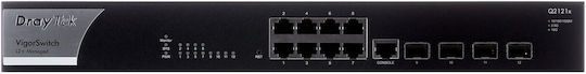 Draytek VigorSwitch Q2121x Managed L2 Switch με 8 Θύρες Ethernet και 4 SFP Θύρες