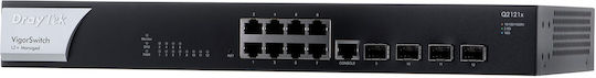 Draytek VigorSwitch Q2121x Managed L2 Switch με 8 Θύρες Ethernet και 4 SFP Θύρες
