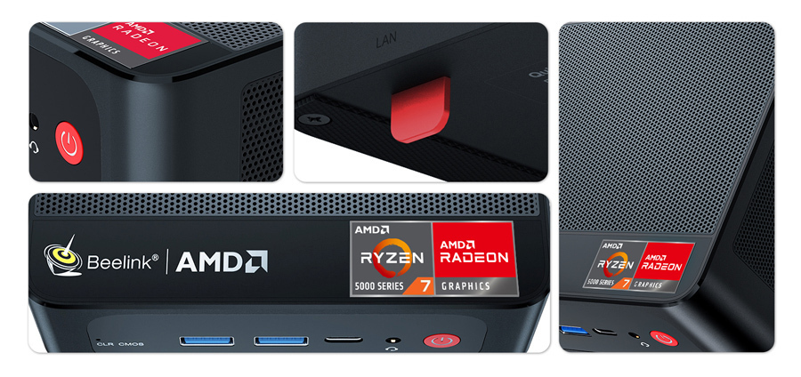 Beelink SER5 Pro Mini PC (Ryzen 7 5800H/16GB DDR4/500GB SSD/W11