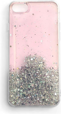 Wozinsky Star Glitter Shining Silicone Back Cover Pink (Galaxy S21+ 5G)