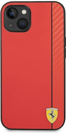 Ferrari On Track Carbon Stripe Back Cover Plastic Roșu (iPhone 14 Plus)