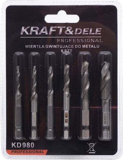Kraft & Dele KD980 Свредло-колан HSS 1/4" 6бр