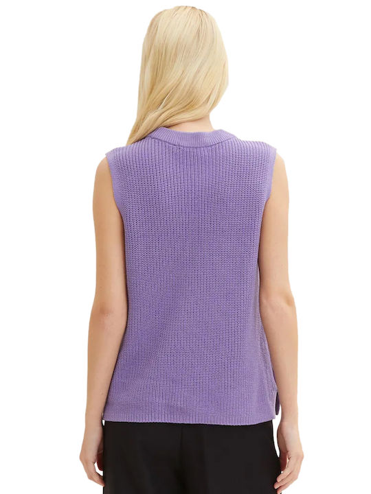 Tom Tailor pentru Femei Bluză Fără mâneci Digital Purple