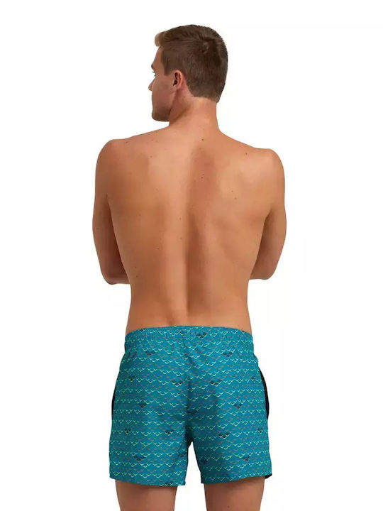 Arena Men's Swimwear Shorts Turquoise with Patterns