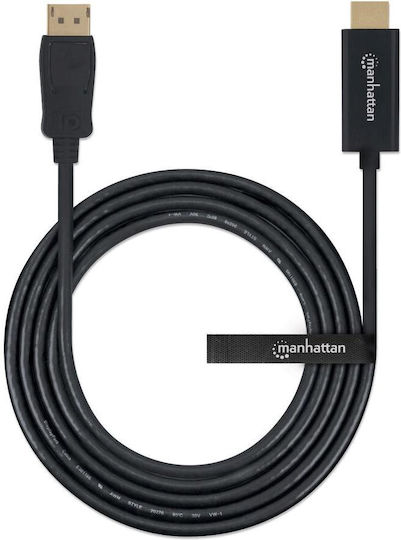 Manhattan Kabel DisplayPort-Stecker - HDMI-Stecker 1.8m Schwarz (152679)